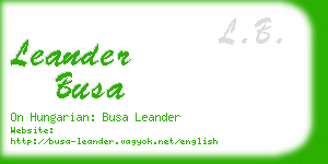 leander busa business card
